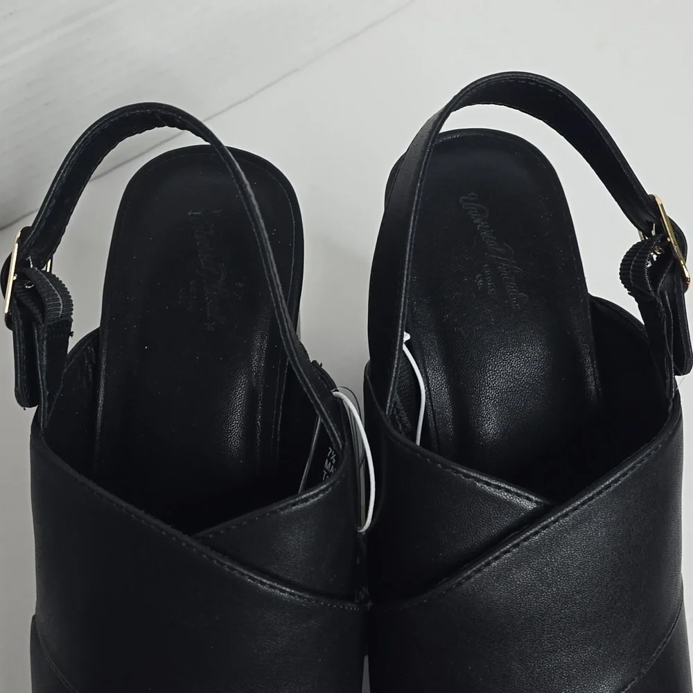 Women's Naomi Wood Wedge Heels With Memory Foam Insole 7.5 Universal Threads